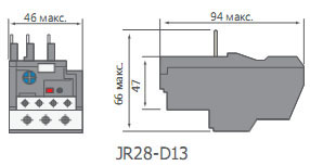 Тепловое реле CNC Electric JR28-D13