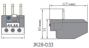 Тепловое реле CNC Electric JR28-D33
