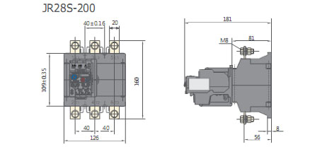 Тепловое реле CNC Electric JR28s-200