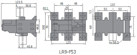 Тепловое реле CNC Electric JR28-200 (LR9-F53)