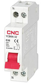 Автоматический выключатель, фаза-нейтраль YCB6N-32 CNC Electric